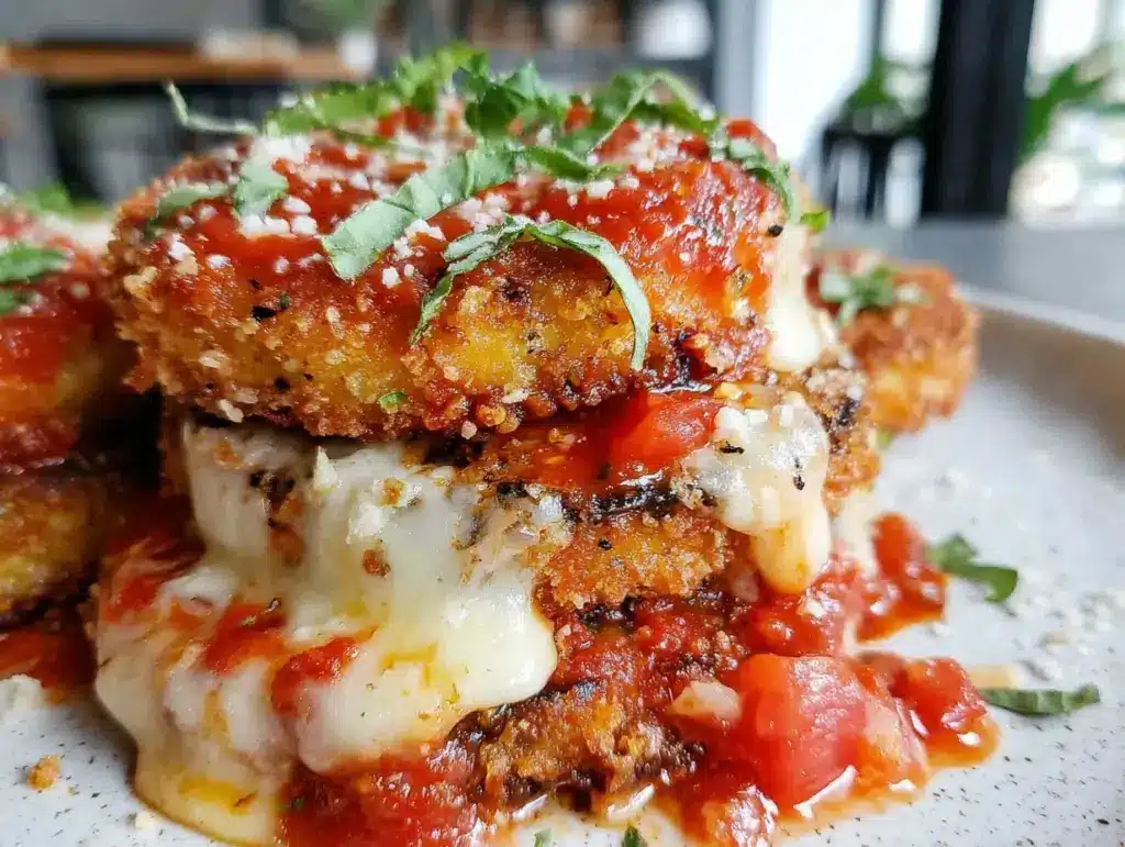 crispy air fryer eggplant parmesan - featured image