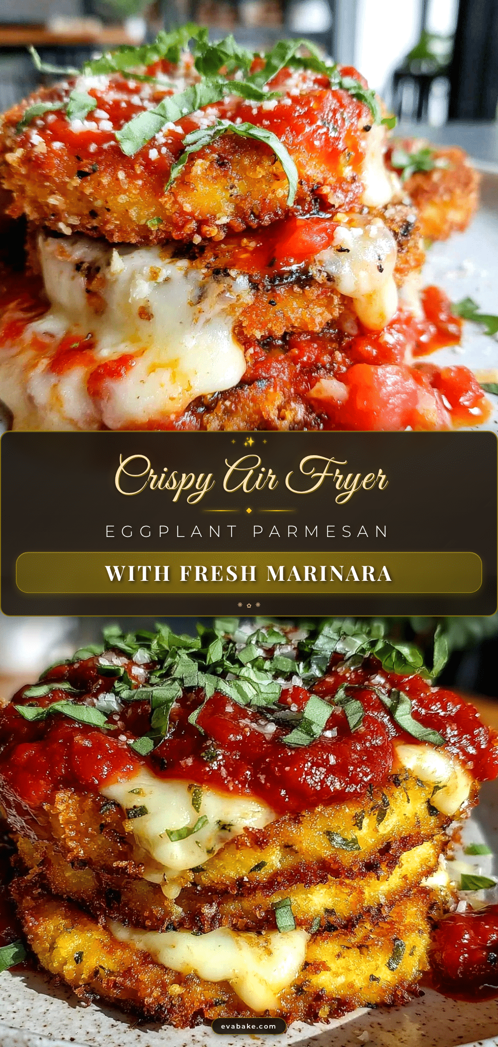 crispy air fryer eggplant parmesan recipe