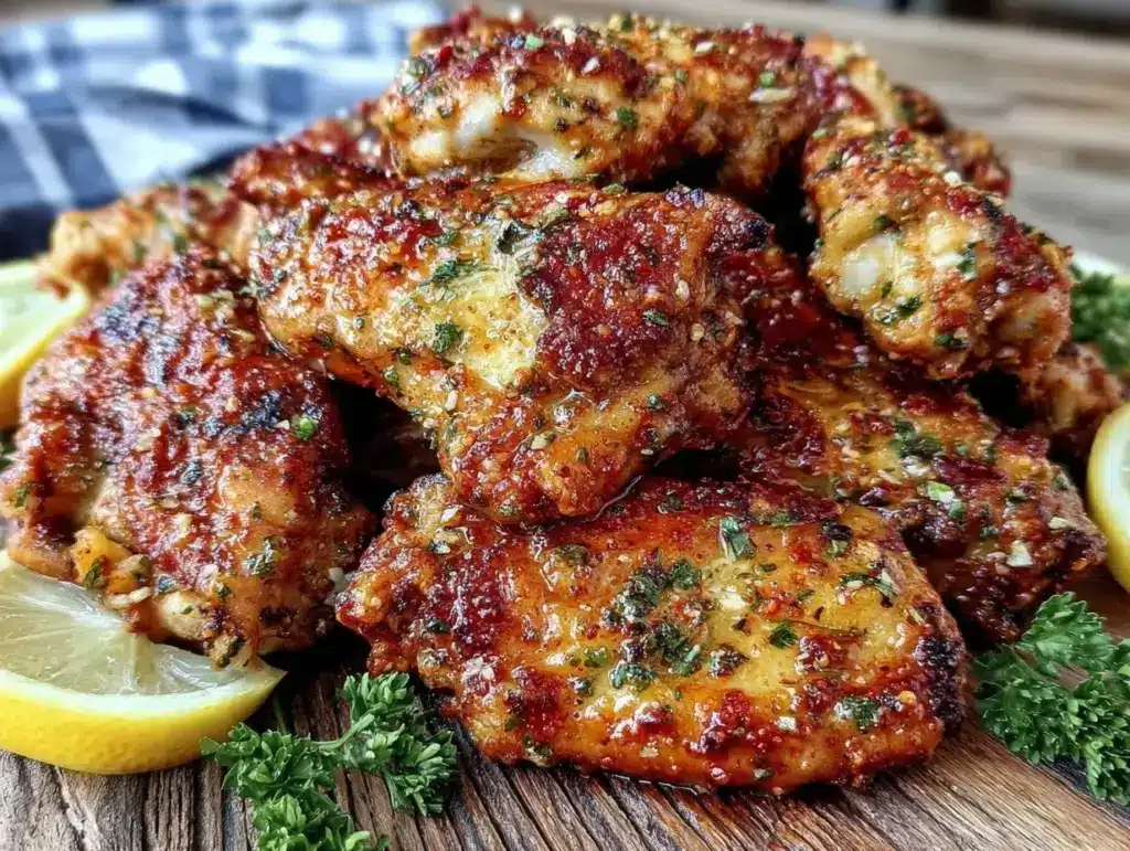 crispy air fryer lemon pepper chicken wings - featured image