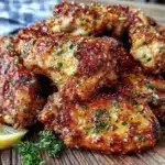 crispy air fryer lemon pepper chicken wings - featured image