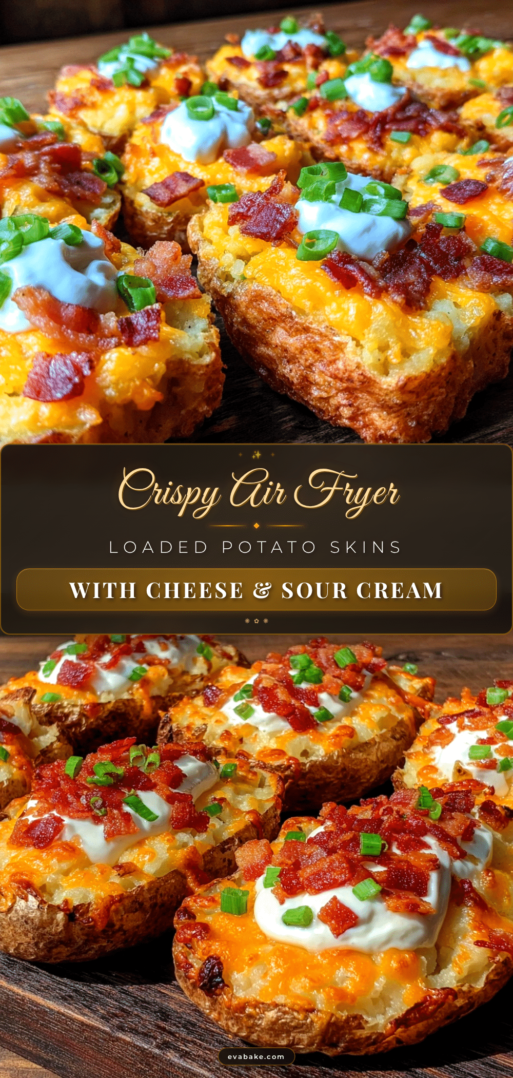 crispy air fryer loaded potato skins recipe