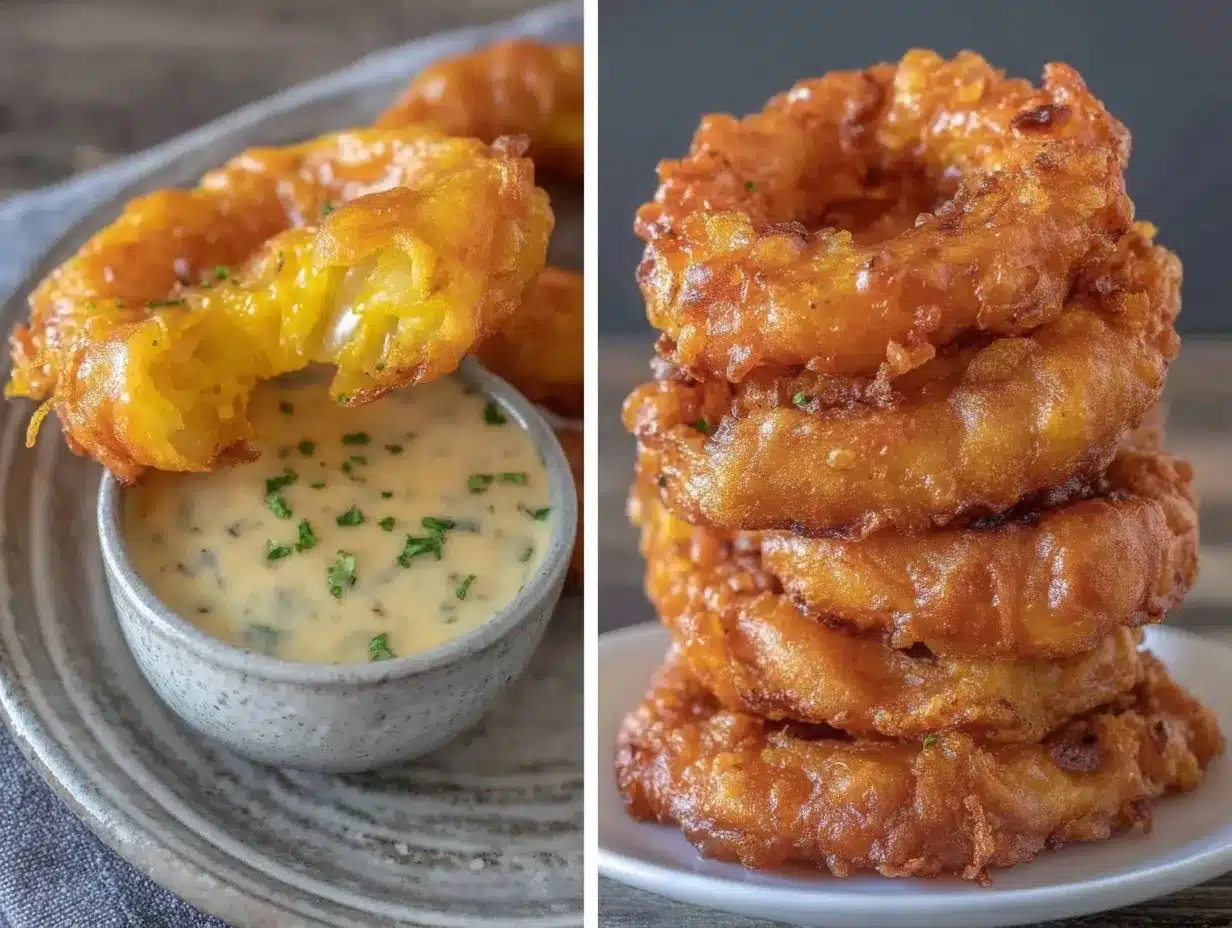 crispy air fryer onion rings preparation steps