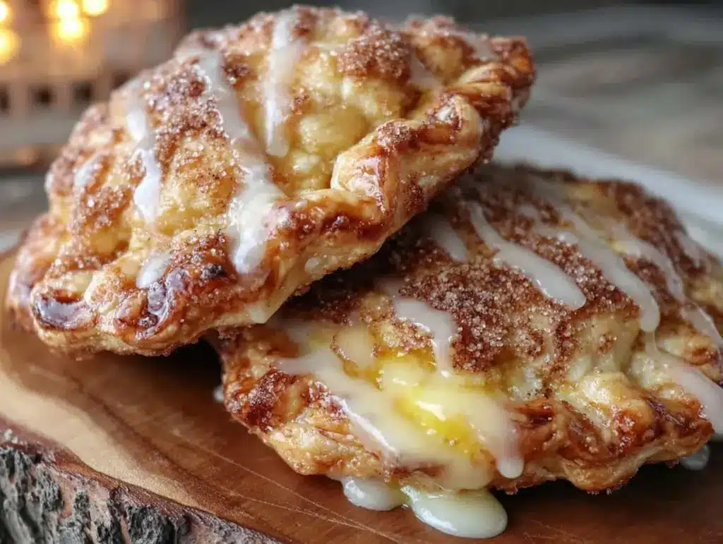 crispy air fryer peach hand pies - featured image