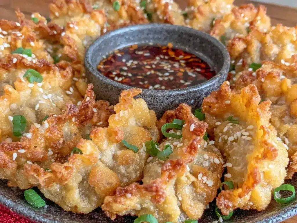 crispy air fryer potstickers - featured image