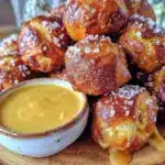 crispy air fryer pretzel bites - featured image