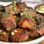 crispy air fryer steak bites - featured image