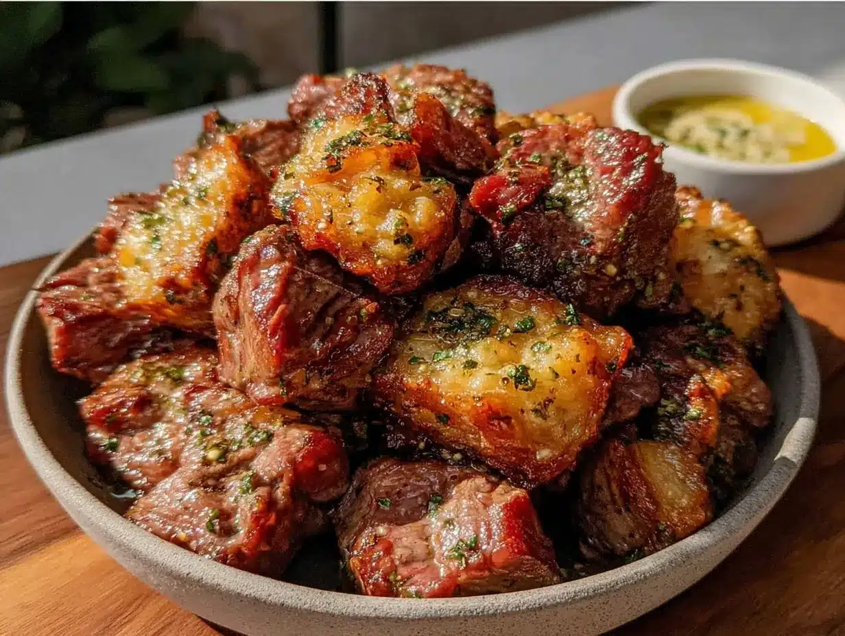 crispy air fryer steak bites preparation steps