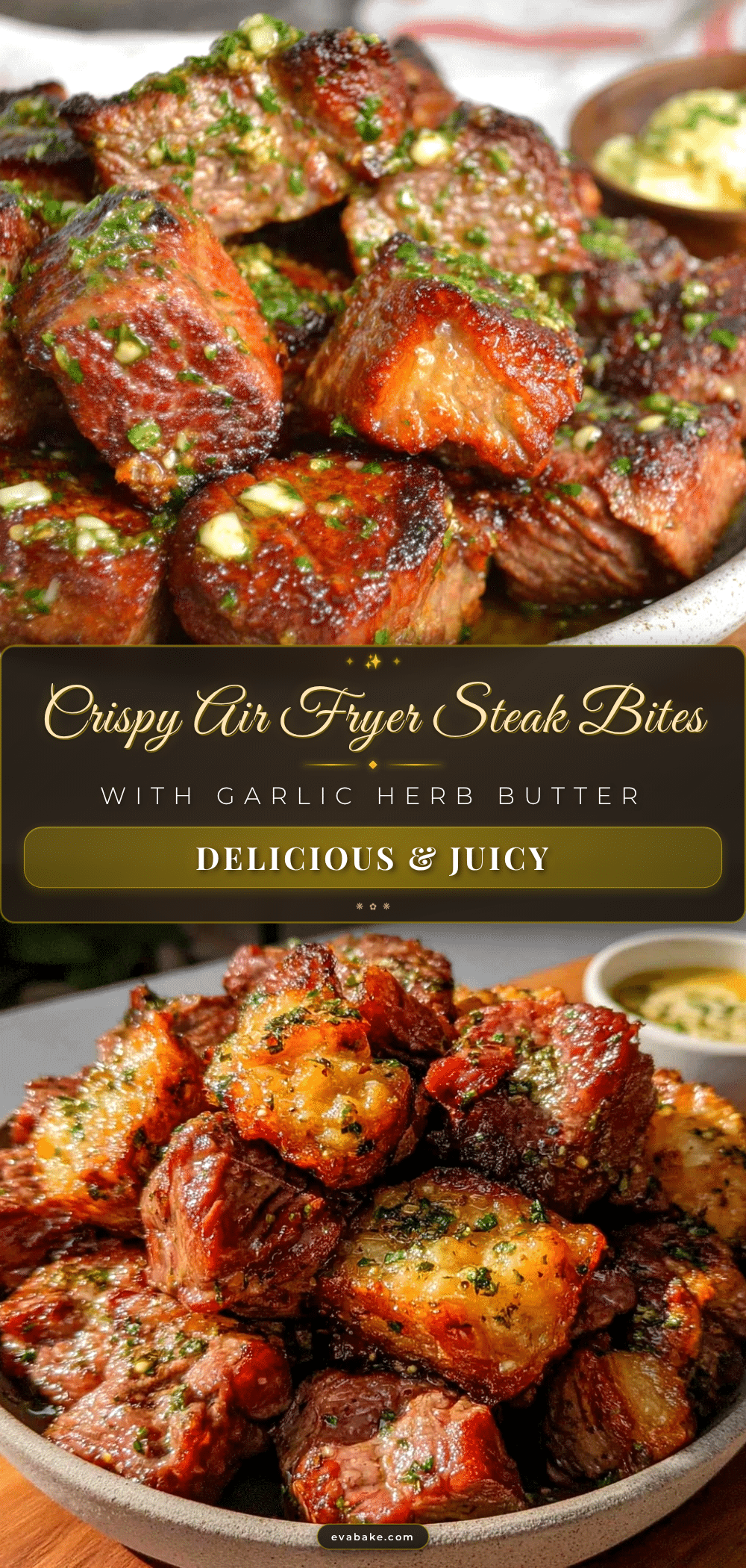 crispy air fryer steak bites recipe