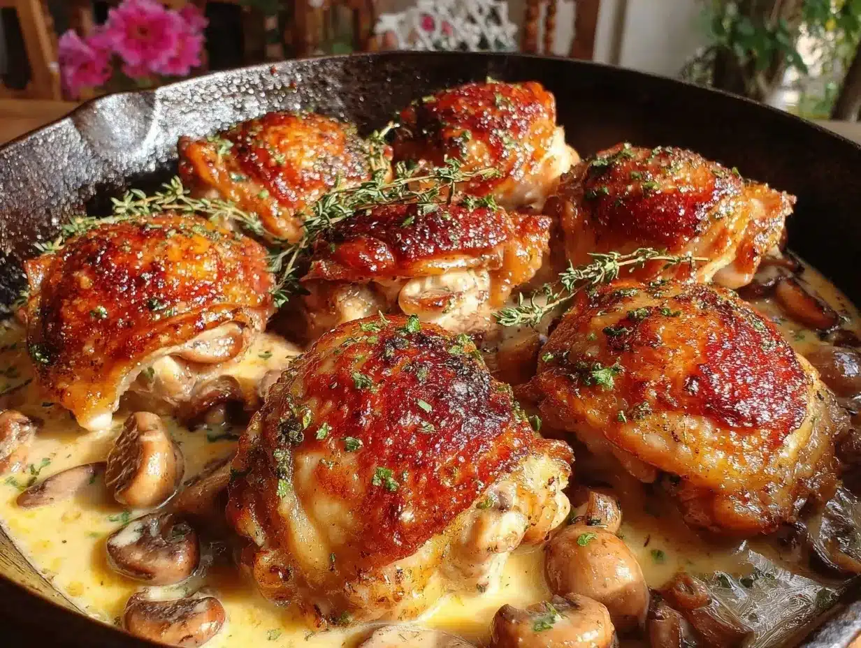 crispy chicken thighs recipe preparation steps