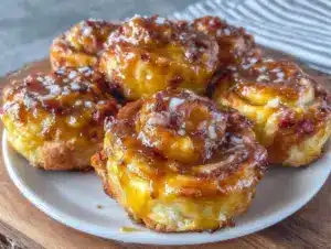 crispy crescent roll ham and cheese pinwheels - featured image