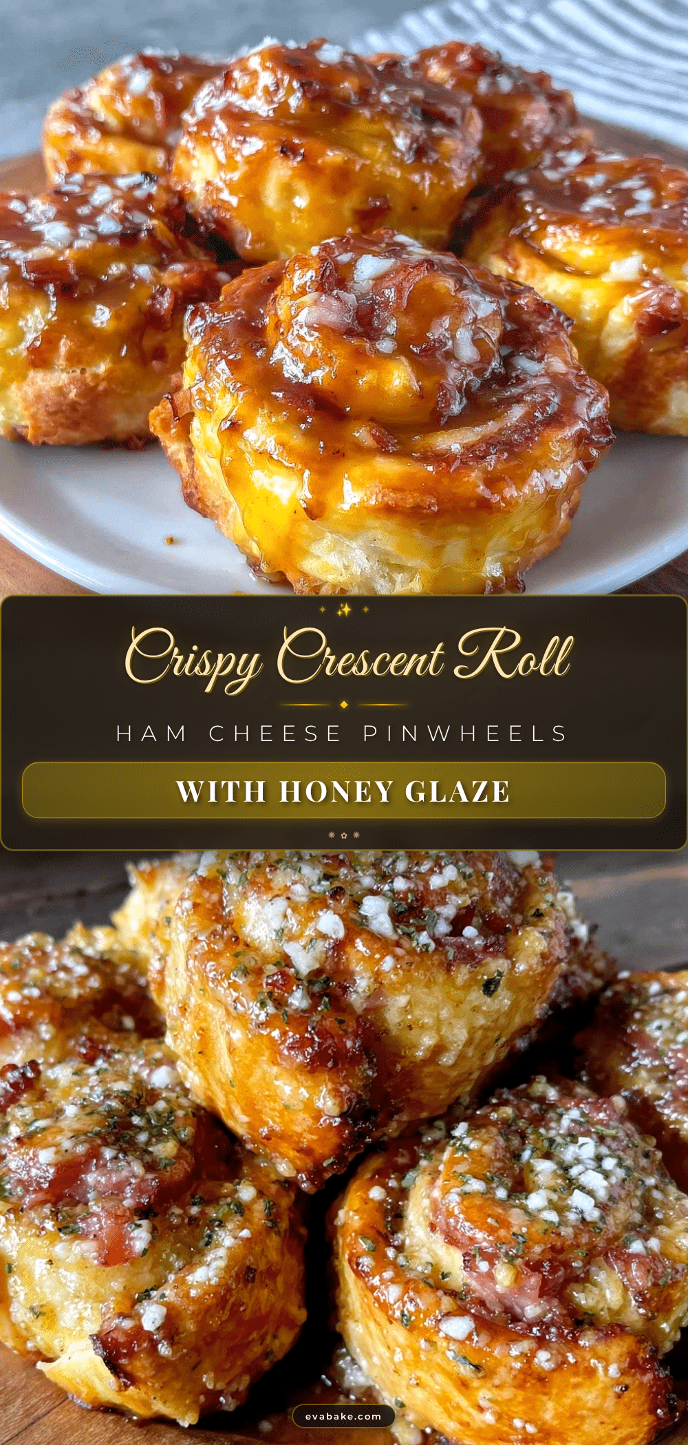 crispy crescent roll ham and cheese pinwheels recipe