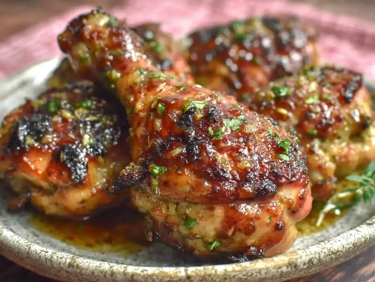 crispy oven baked honey garlic chicken legs preparation steps