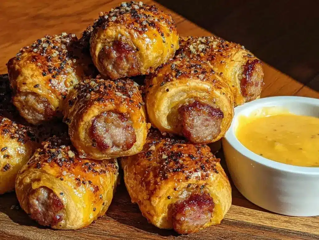 crispy pigs in a blanket - featured image