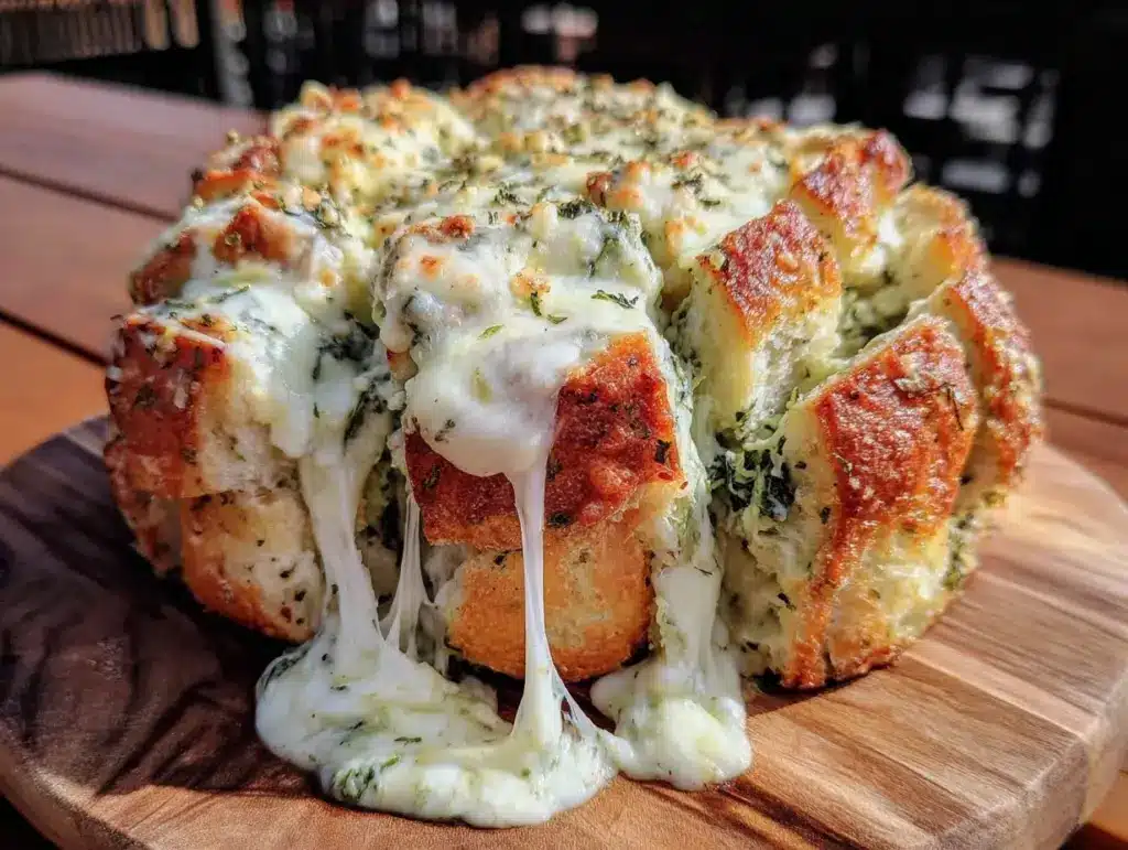 crispy spinach and artichoke dip pull-apart bread - featured image