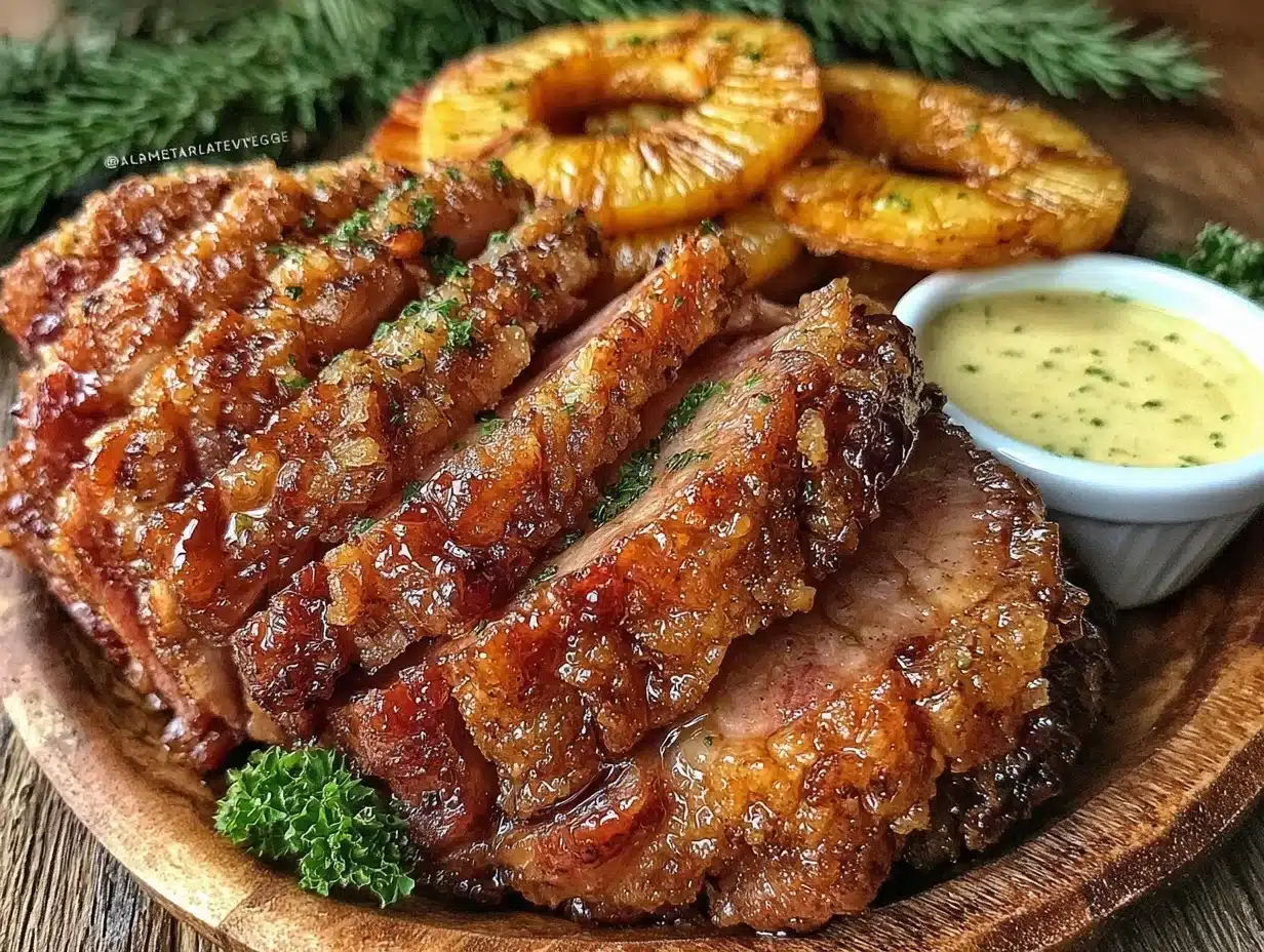 crockpot honey glazed ham - featured image