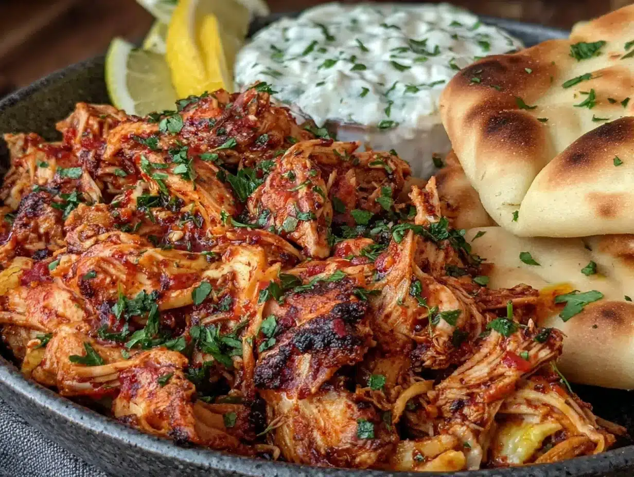 easy crockpot chicken shawarma preparation steps