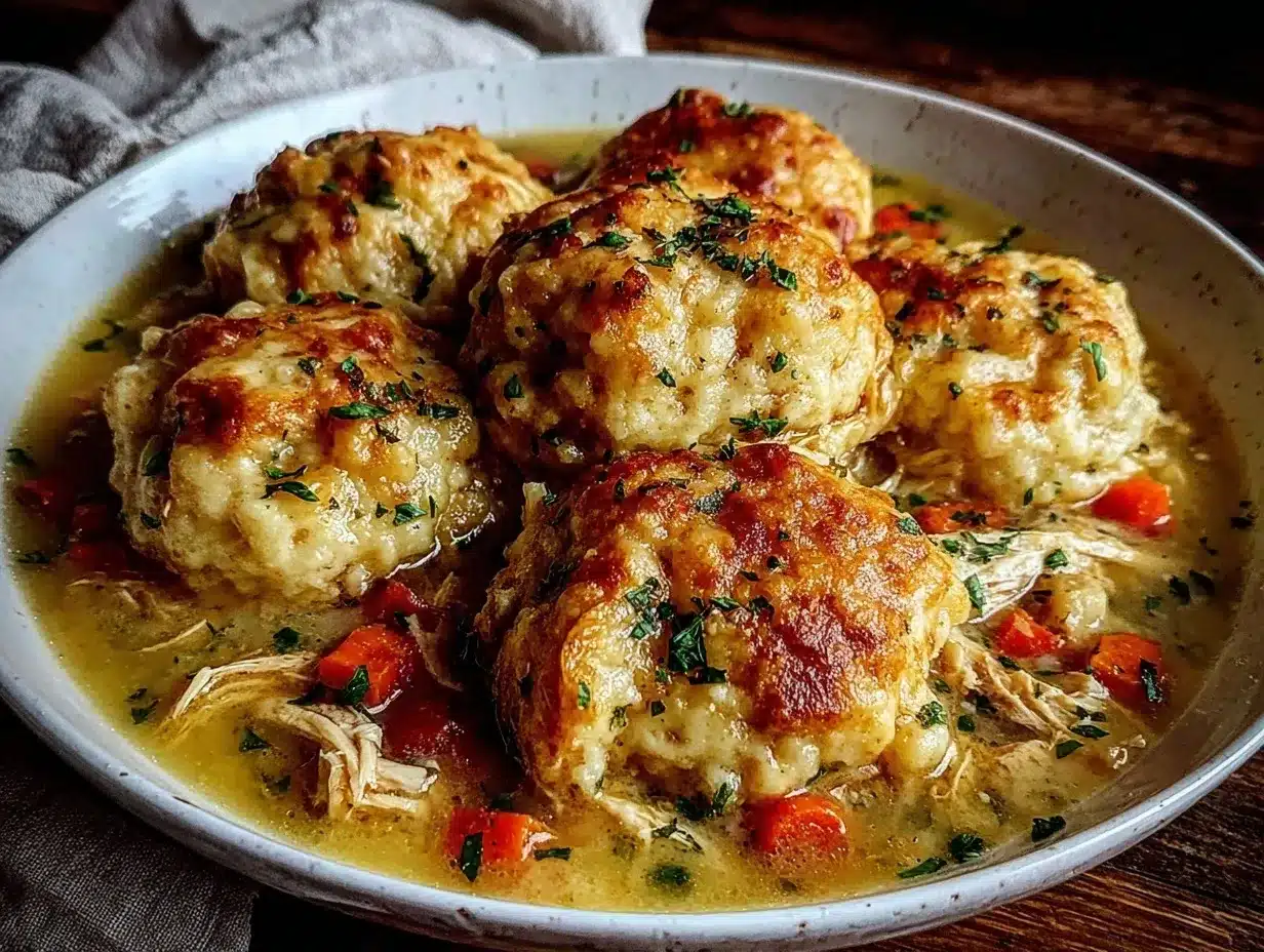fluffy classic chicken and dumplings from scratch preparation steps