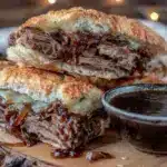 French Dip Crockpot Sandwiches - featured image