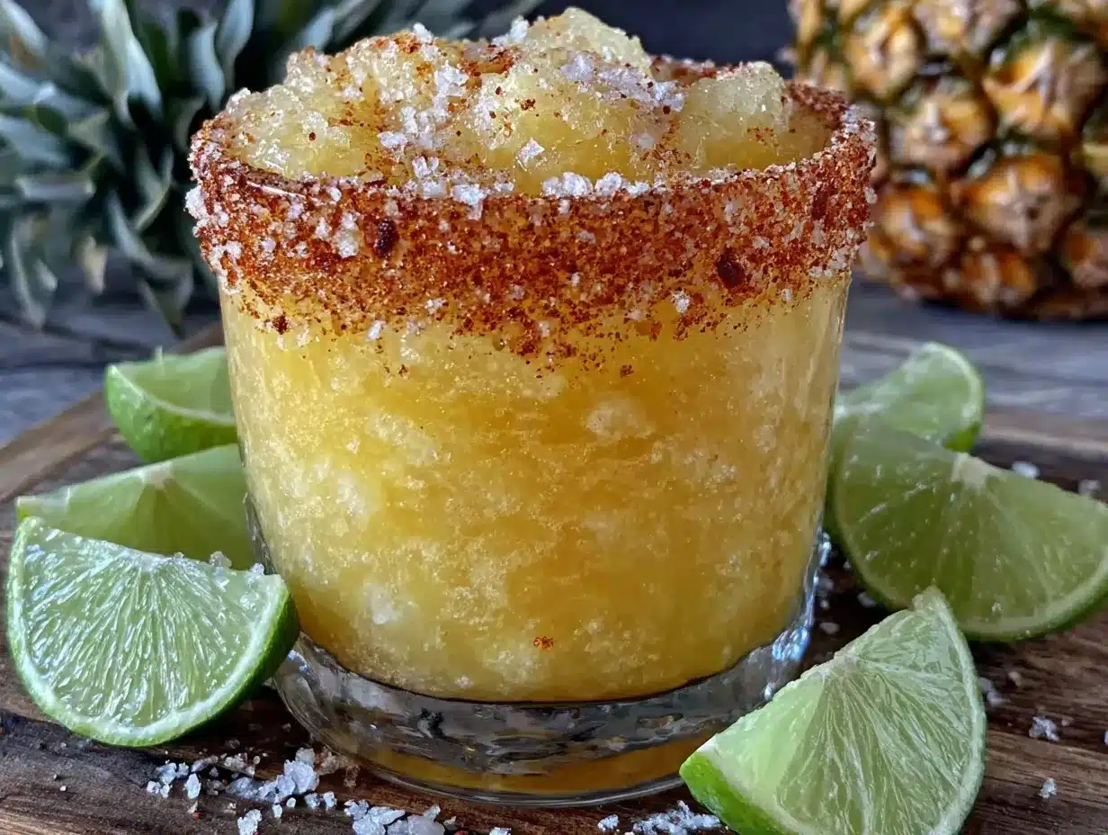 frozen pineapple margarita preparation steps