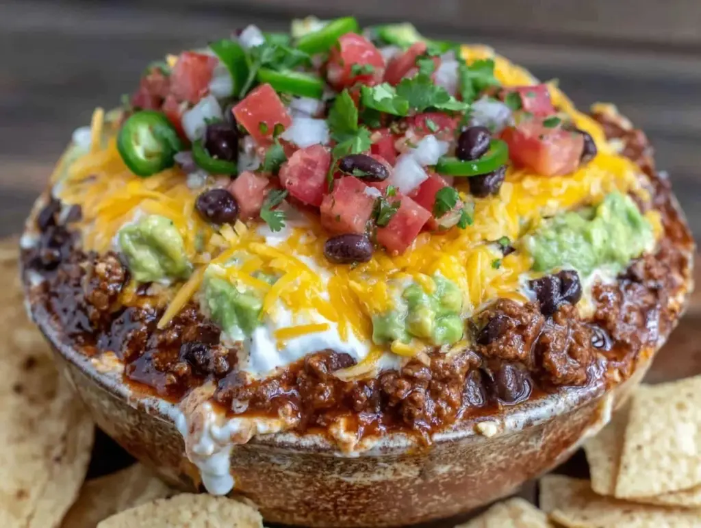 layered fiesta dip - featured image