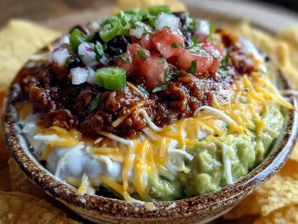 layered fiesta dip preparation steps