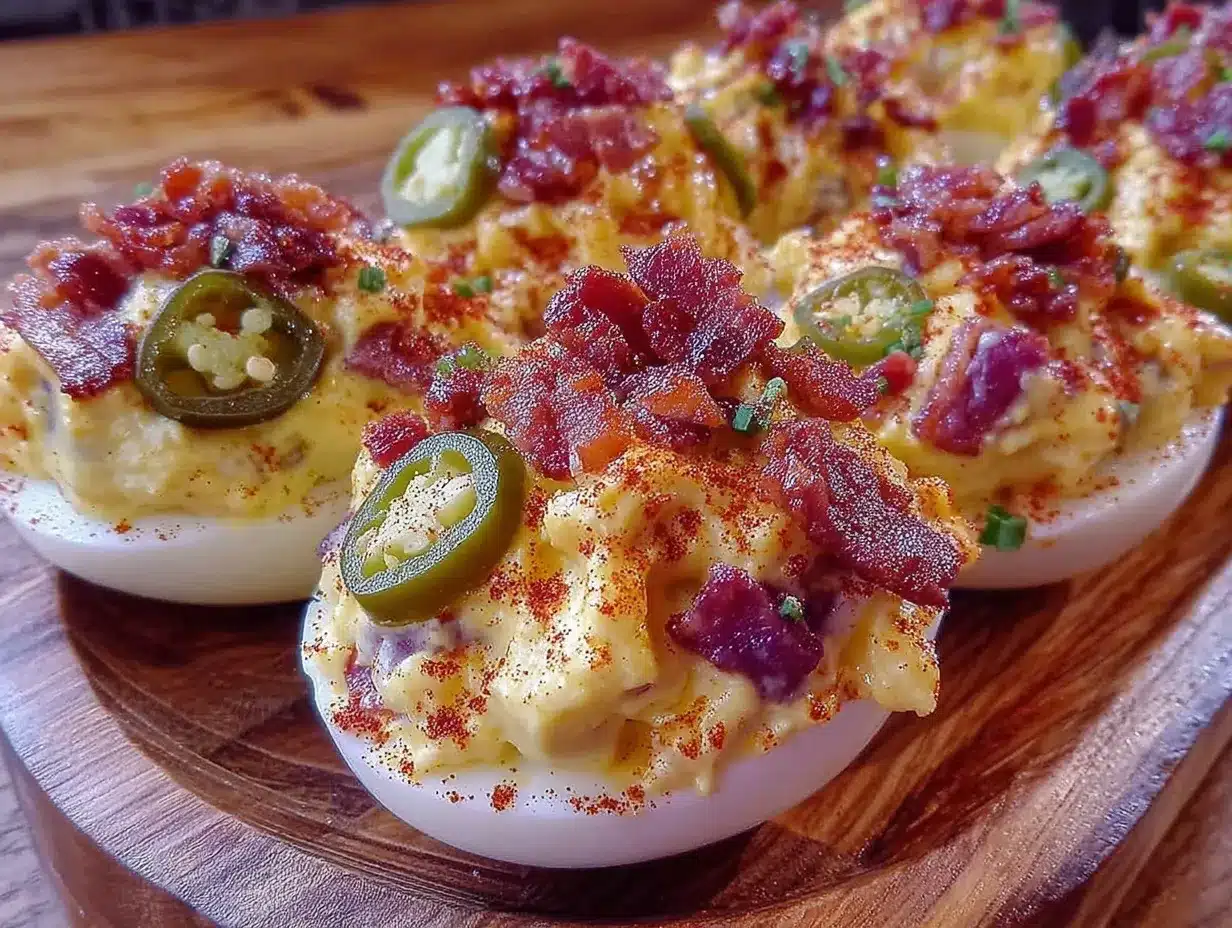 loaded deviled eggs preparation steps