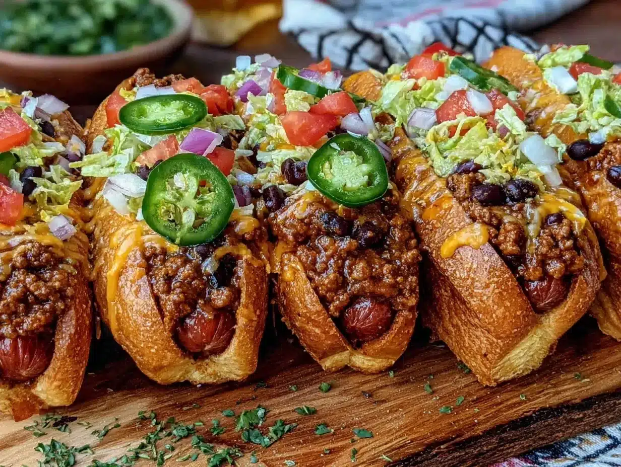 loaded patriotic hot dog bar preparation steps