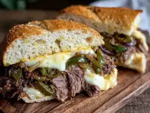 philly cheesesteak sandwich - featured image