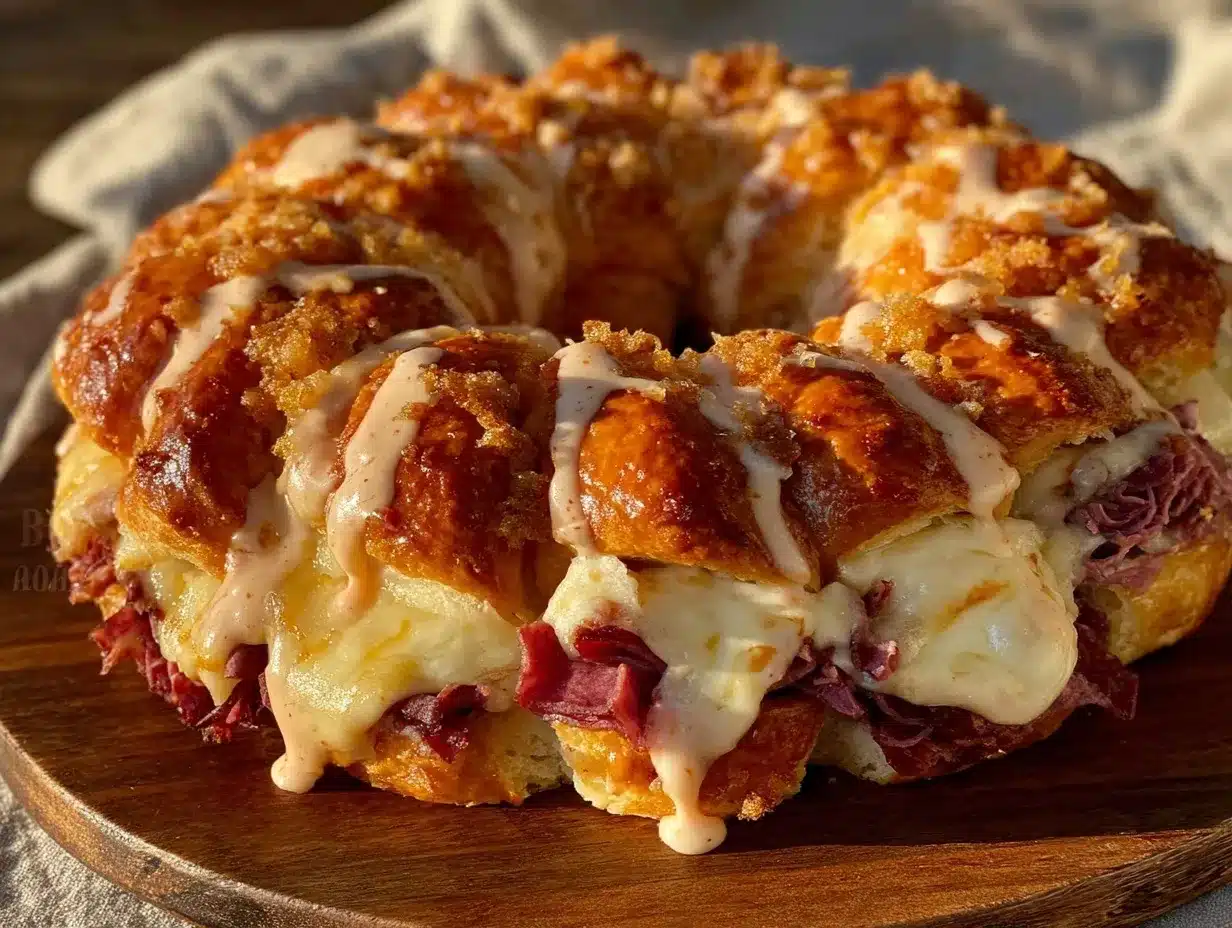 Reuben crescent ring recipe preparation steps