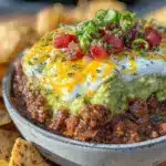 savory layered game day dip - featured image