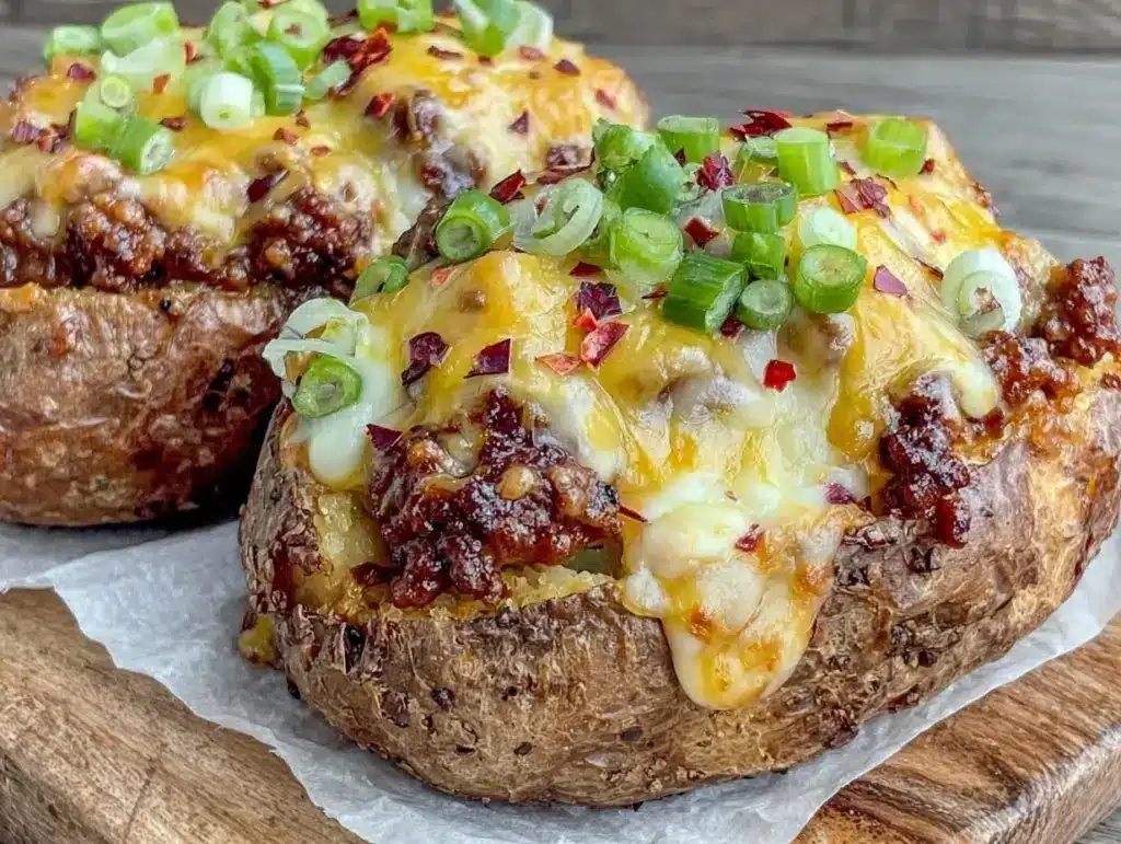 sloppy joe baked potato boats - featured image