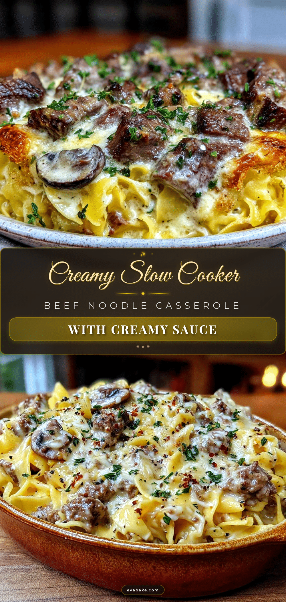 slow cooker beef and noodle casserole recipe
