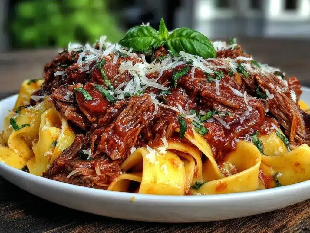 slow cooker beef ragu - featured image