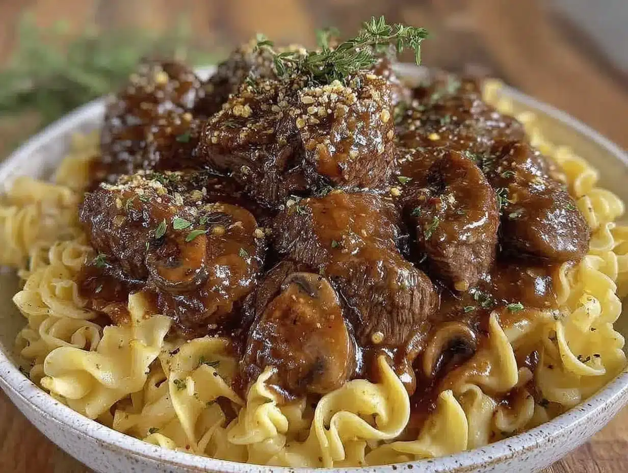 slow cooker beef tips preparation steps