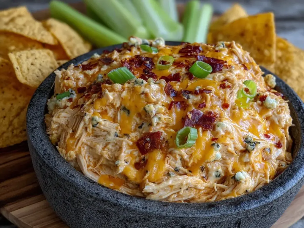 slow cooker buffalo chicken dip - featured image