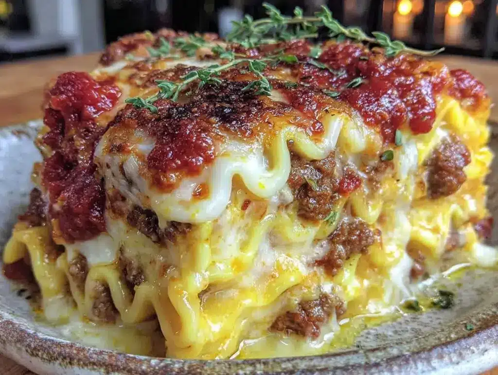 slow cooker lasagna - featured image