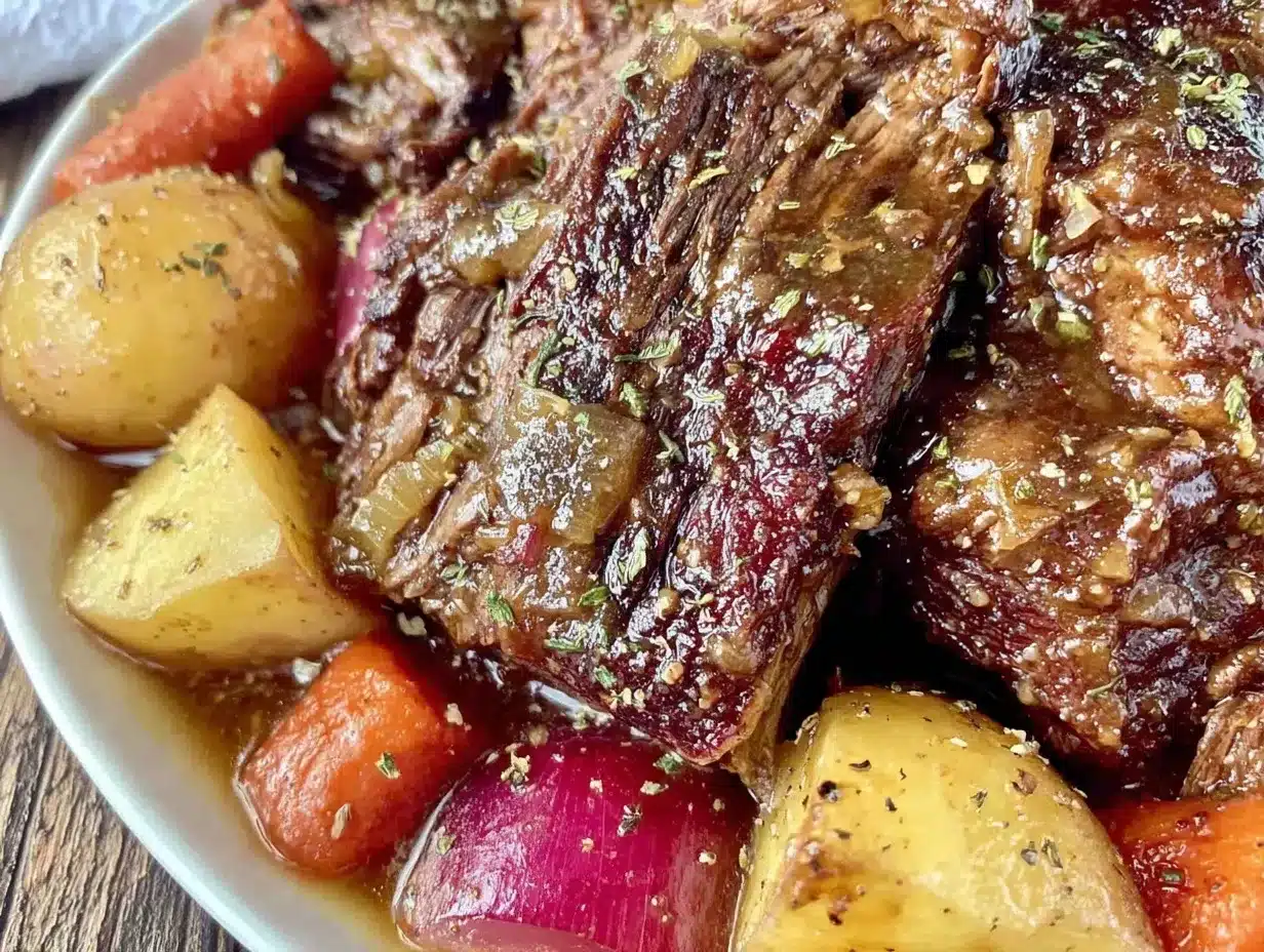 slow cooker pot roast beef preparation steps