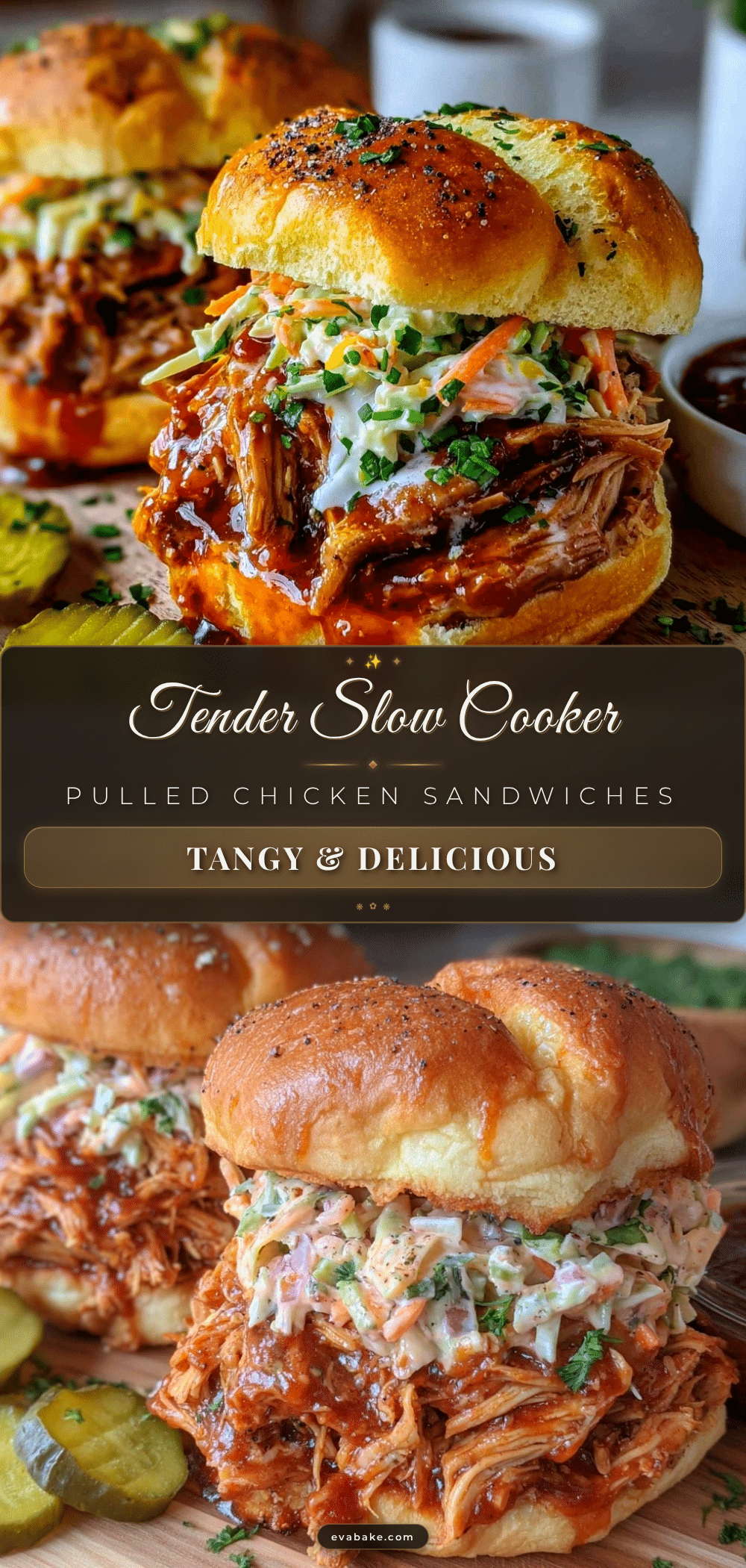 slow cooker pulled chicken sandwiches recipe