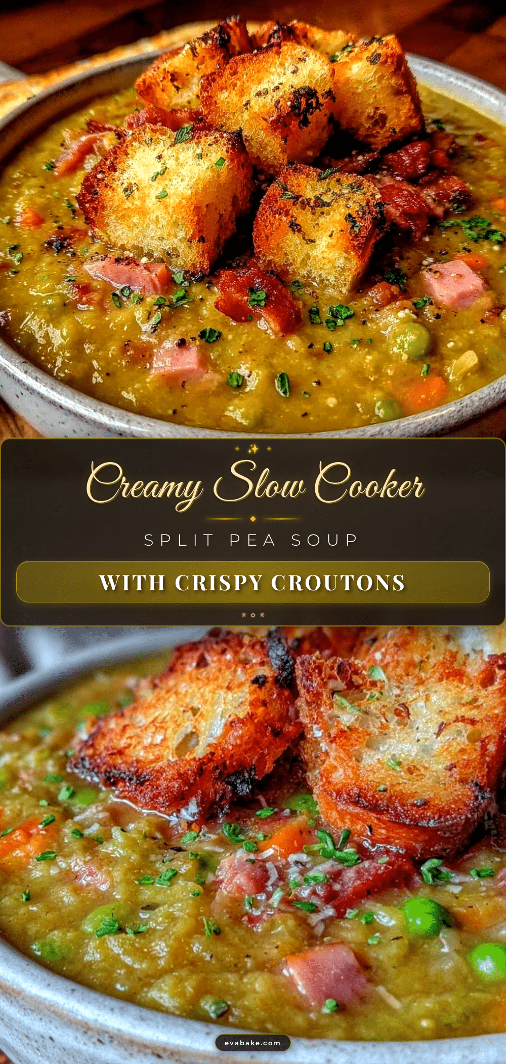 slow cooker split pea and ham soup recipe