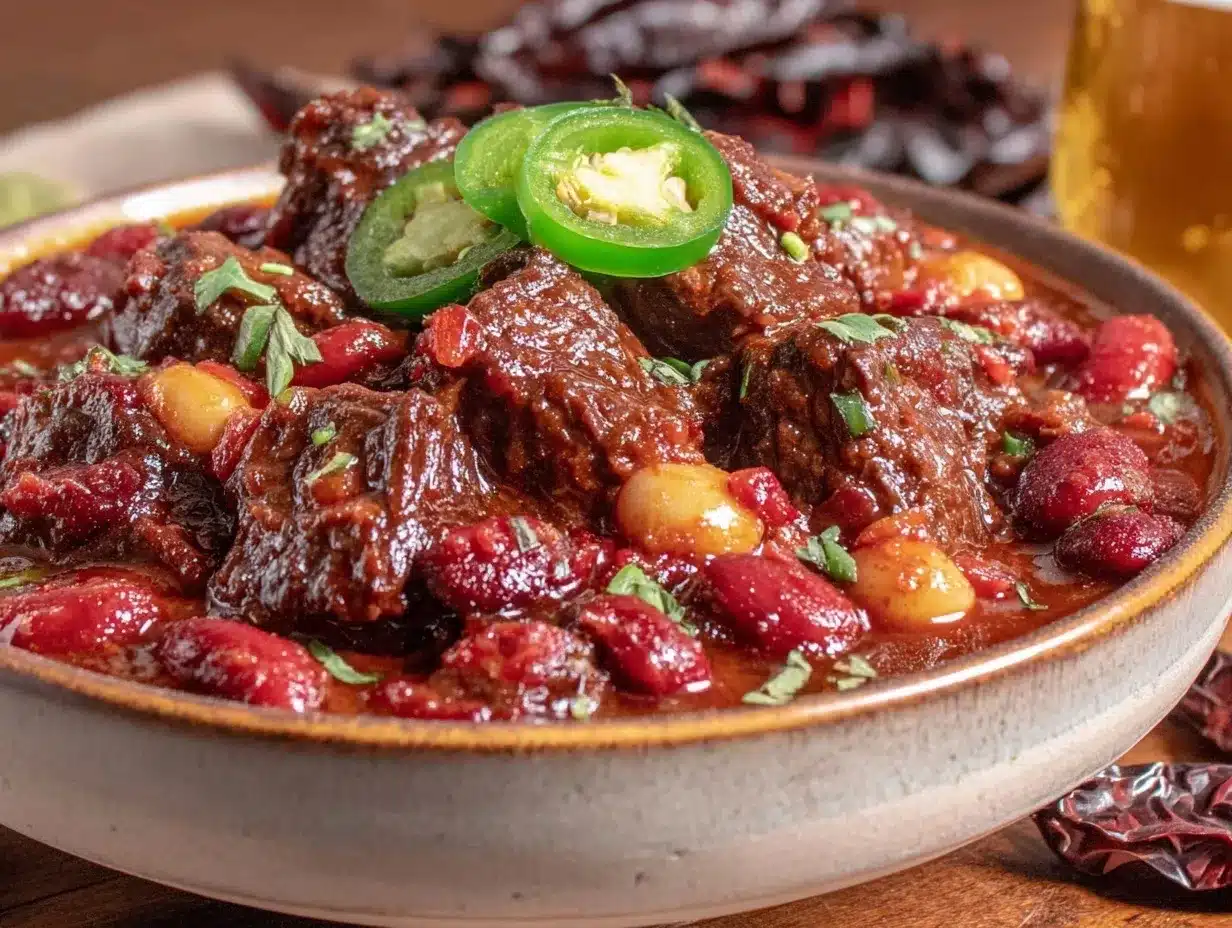 three bean beef chili preparation steps