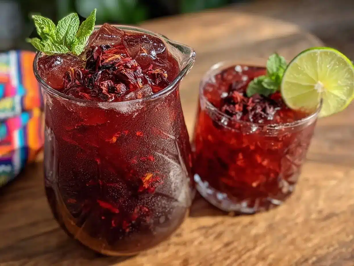 agua fresca de jamaica preparation steps