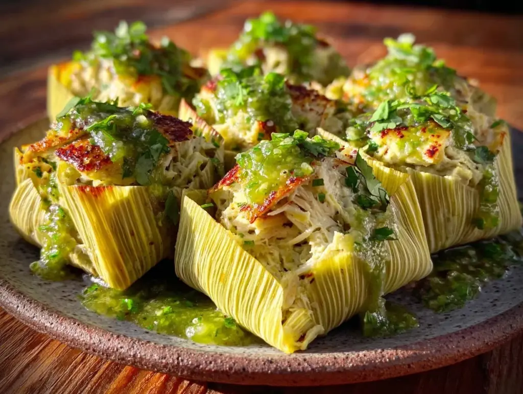 chicken tamales verdes - featured image