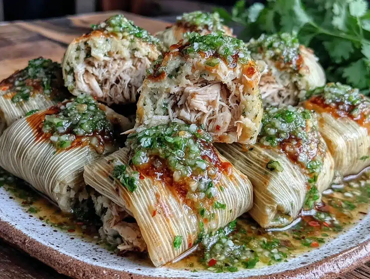 chicken tamales verdes preparation steps