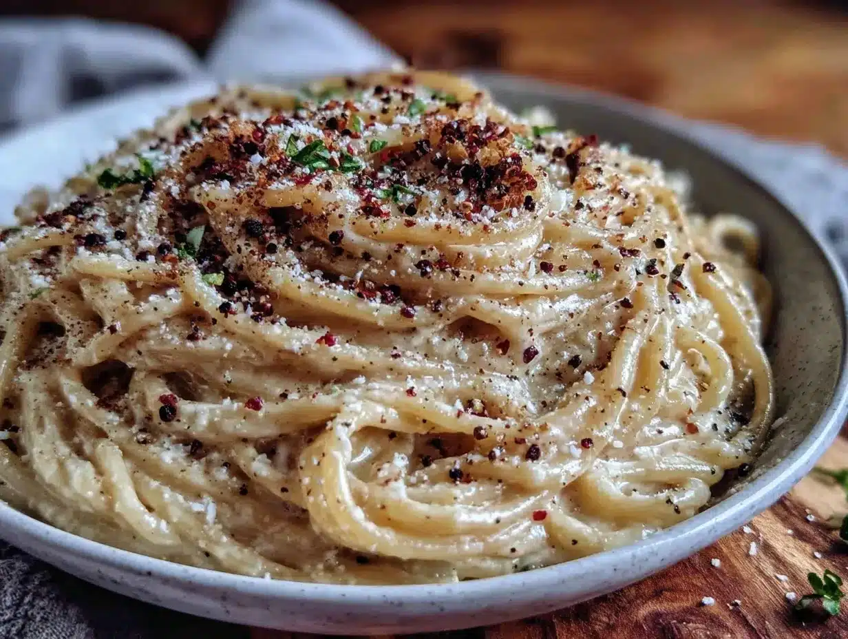 creamy cacio e pepe pasta preparation steps