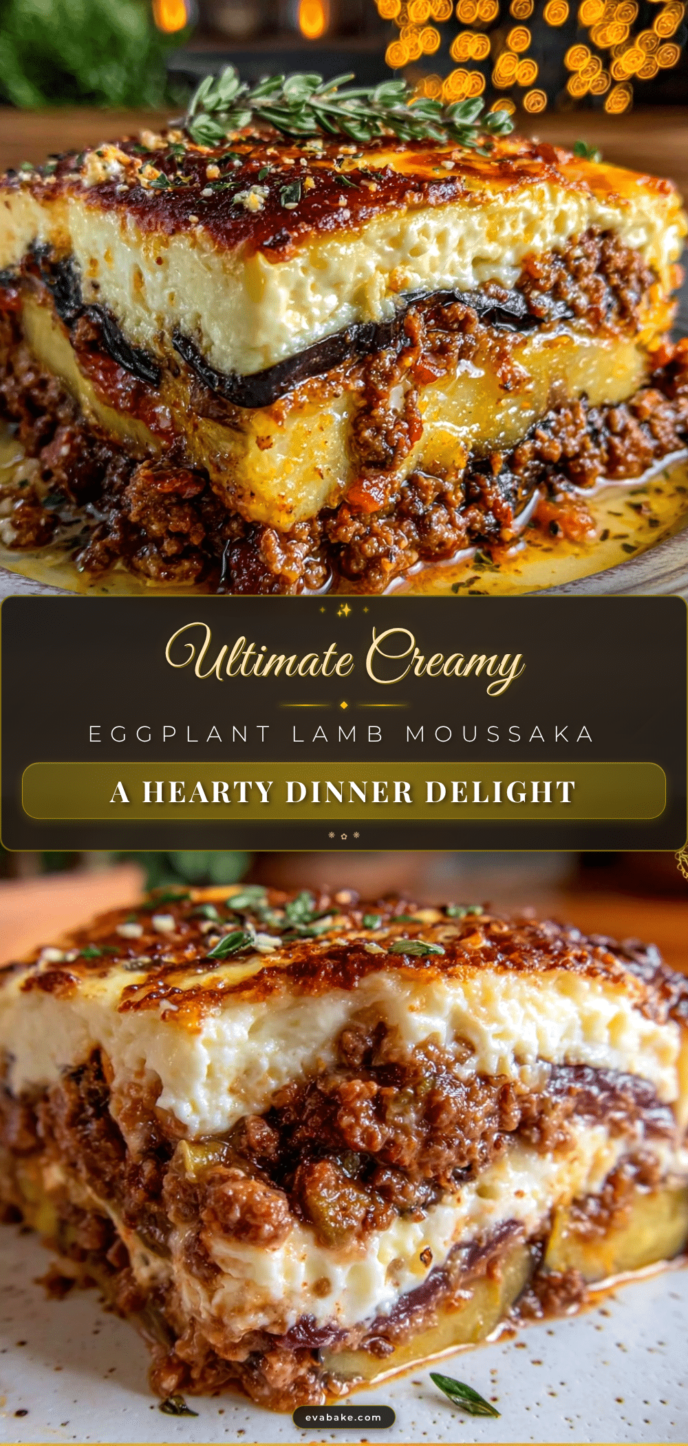 creamy eggplant lamb moussaka recipe
