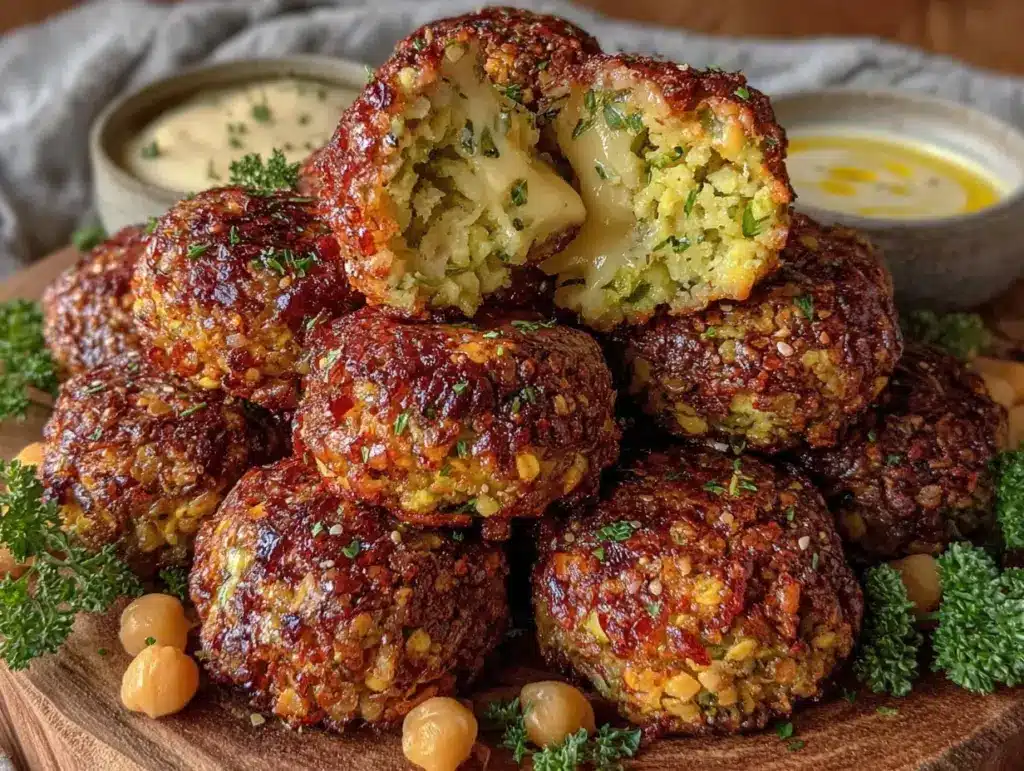 crispy baked falafel recipe - featured image