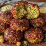 crispy baked falafel recipe - featured image