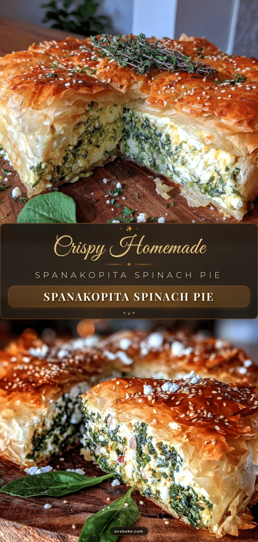 crispy homemade spanakopita spinach pie recipe