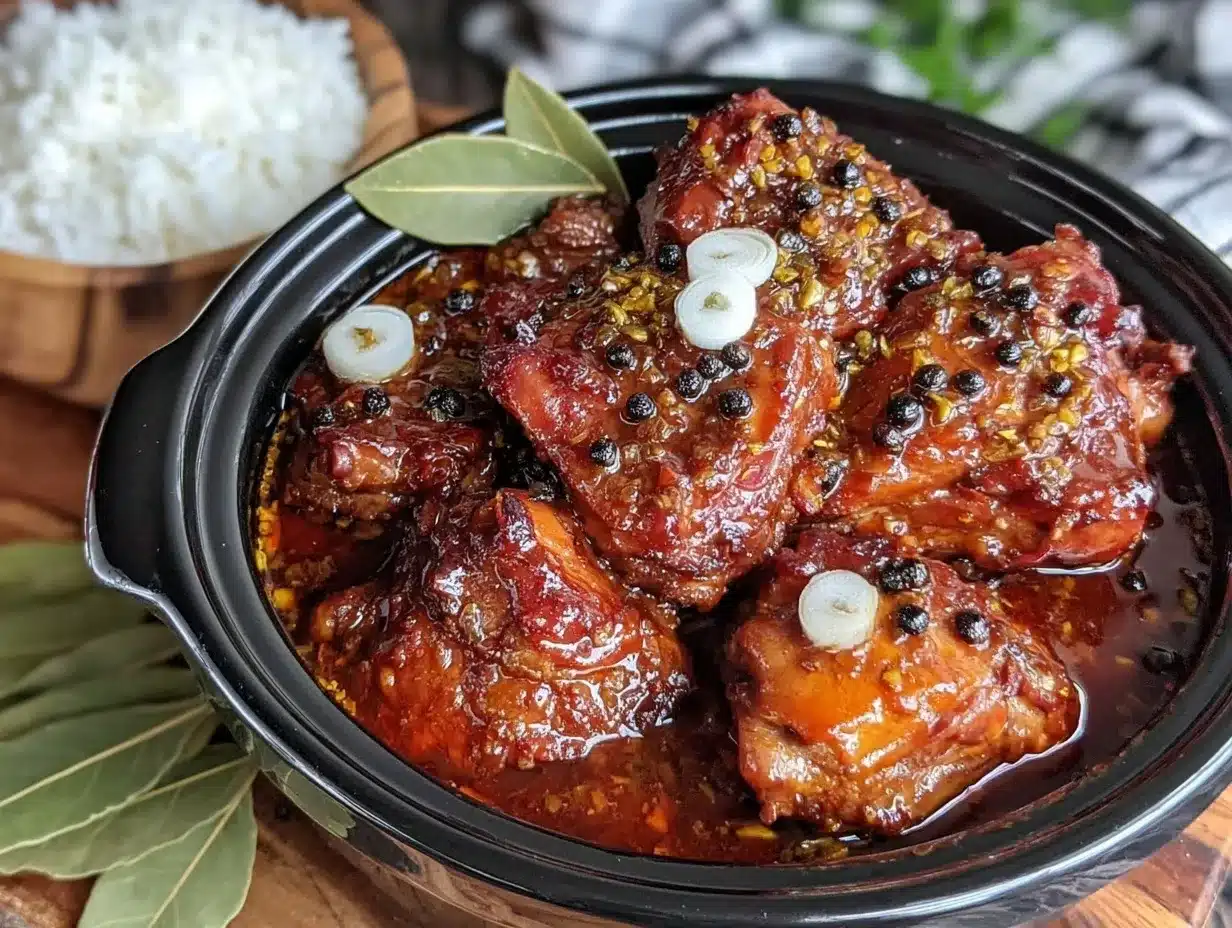 easy tender crockpot chicken adobo preparation steps