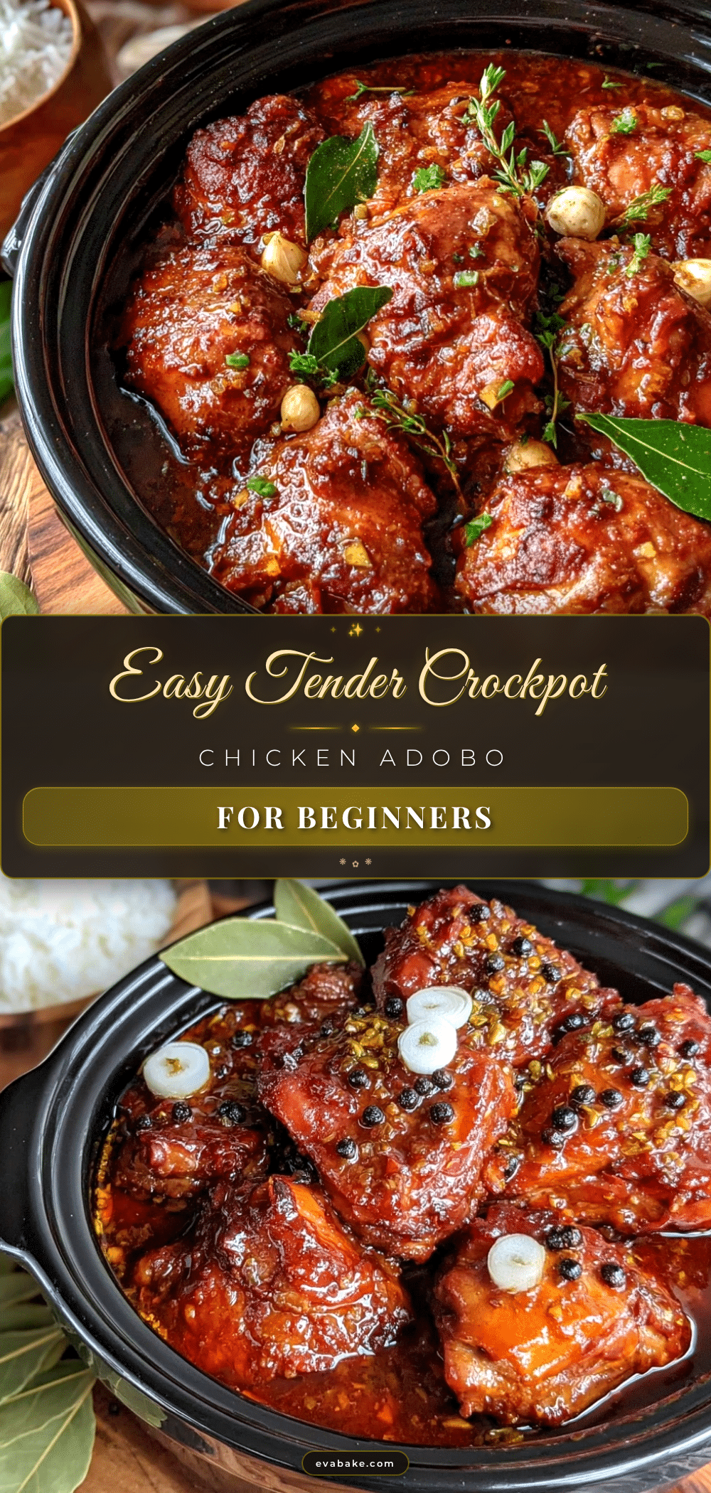 easy tender crockpot chicken adobo recipe